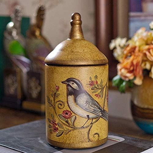 SLSFJLKJ Kreativna ručna limenka pepela, koja se koristi kao keramička kremacija za ljudski pepeo ili pepeo za kućne ljubimce, sahrane, cvijeće i ptične obrasce