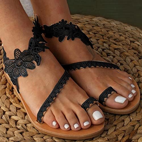 Fupinodd sandale za žene Ljeto, ženske komade sa niskim petom sandale za žene sandale kline kopče gležnjače otvorena