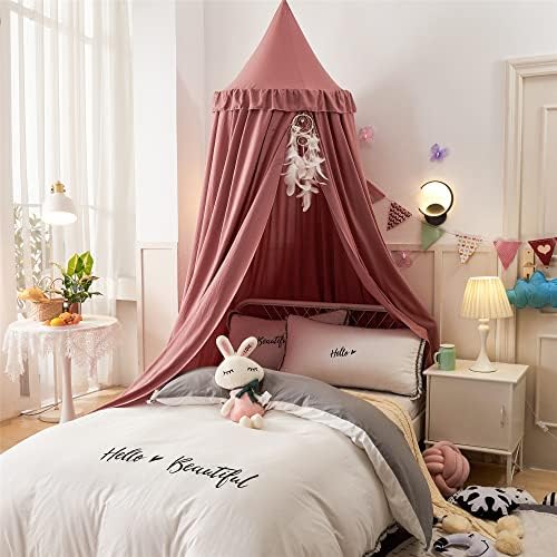 Vethin krevet za djevojke Dječji krevet, princeza okrugla Dome Dreamy Mosquito net za dječju sobe Dekor kreveta,