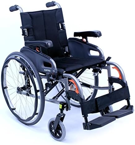 Karman Flexx 28 lbs Ultra lagana ergonomska invalidska kolica sa uklonjivim osloncem za noge u dijamantskoj crnoj