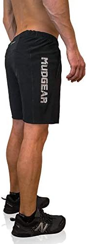 Tkanovi za trčanje uboda - 7 inča Brze suho crno sportske kratke hlače sa džepovima sa inseam i patentnim zatvaračem za trčanje, teretanu, fitnes, trening