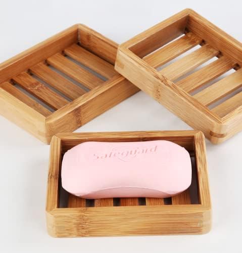WOIWO 1PCS Creative Bamboo sapun sapuna, jednostavan drveni okvir sapuna može odvoditi kutiju sapuna