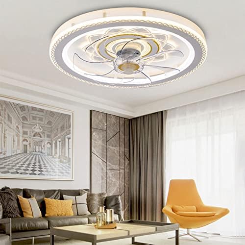 Jjkun ventilatorska svjetla 3 boje LED nevidljiva oštrica Moderna jednostavna ukrasna minimalistička plafona