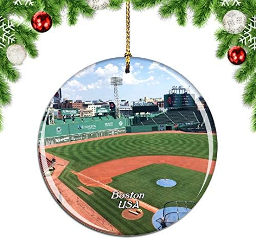 Weekino USA America Fenway Park Boston Božić Božić drvo ukras ukras viseći privjesak Decor City Travel suvenir