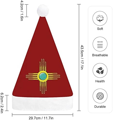 Zia Sun Pueblo - Novi Meksiko Logo Božić šešir Santa šešir za unisex odrasle Comfort klasični Božić kapa za Božić Party Holiday