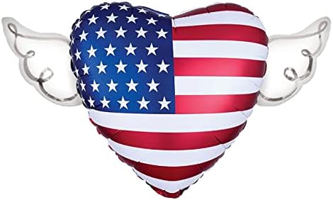 Američki američki zastava nebeski baloni u obliku anđeoskih krila