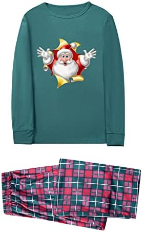 Božićno za odmor Pidžama za obitelj 2022 Xmas s dugim rukavima Pismo tiskane vrhove hlače Soft Family Božić PJS odijelo