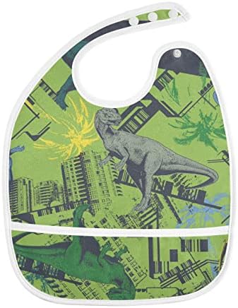 Emelivor Dinosaurusi Grafički baby Bibs za dječaka Hrana za hranjenje kanti za hranjenje vodootpornice