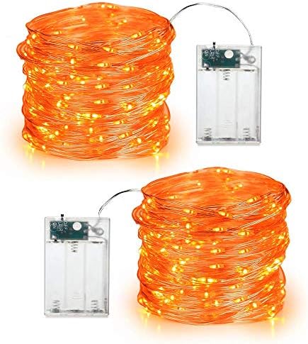 BrizLabs 2 Pakovanje 60 LED narandžasta svjetla za Noć vještica + 360 LED ljubičasta mrežasta svjetla