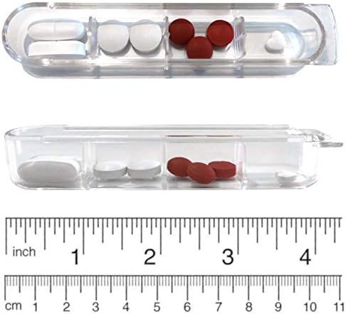 24/7 MEDICASE Danska kutija za pilule za 7 dana-dnevni dozatori male veličine sa 4 pretinca.