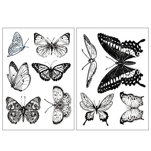 Everjoy realistične naljepnice za privremene tetovaže crnog leptira - vodootporne lažne tetovaže, pogodnosti za zabavu, tematske dekoracije i pokloni za žene