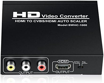 HDMI do RCA i HDMI adapter Converter, NewCare HDMI do HDMI + 3RCA CVBS AV Composite video audio adapter / razdjelnik, s potpornim adapterom 1080p, PAL, NTSC, za HD TV, kameru, monitor itd