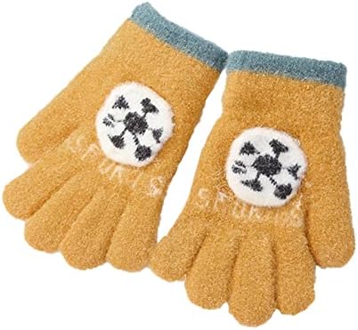 Rukavice za debljine zadebljane tople dječake Djevojke pletene pet prsta, jesen zimski fudbalski