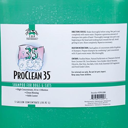 Vrhunske performanse ProClean 35 šampon za pse i mačke, 2-1 / 2 galona