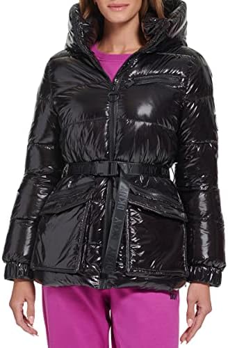 Dkny ženski sportski natpisni jaknu sa džepovima, crna, x-velika