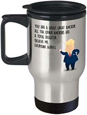 Smiješna krigla za sidro - Predsjednik Donald Trump - Najbolje personalizirani prilagođeni pokloni za vest