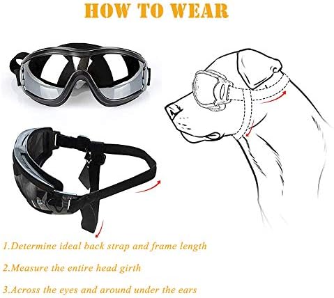 Naočale za pse srednje ili velike pase sunčane naočale protiv UV vodene naočale vjetra naočale