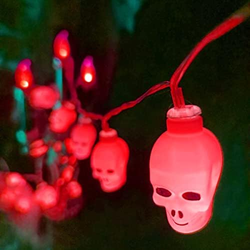 Oaygneh Halloween Decorations 20led Skull Lights Indoor Halloween room Decor, Mini Halloween svjetla
