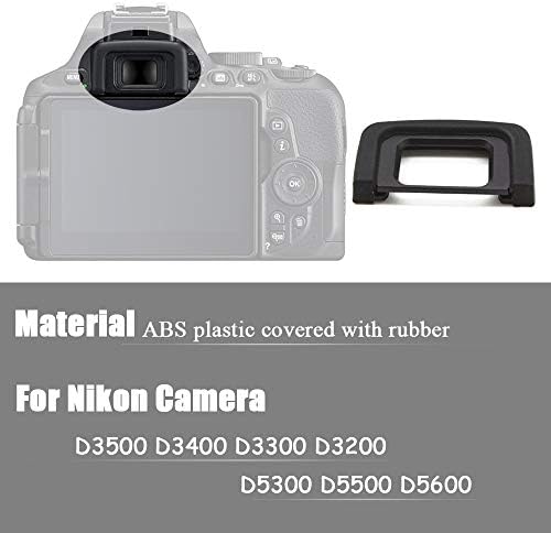 D5600 Tražilo oka za oči za oči za oči za Nikon D5600 D5500 D3300 D3500 D3400 D3300 digitalni fotoaparat [2packs], Zamjena okulara DK-25, Fire Rock kamere Eyecup pribor za ekipe DK25