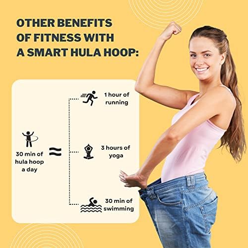 Unikost Smart ponderisani infinity trener Hula - podesivi obruč za odrasle, muškarce i žene mršavljenje