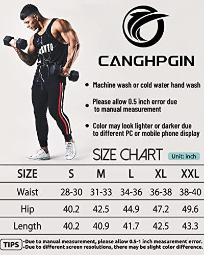 Canghpgin Workout Joggers za muškarce Duksevi sa džepovima, Slim Fit atheltične hlače Muškarci