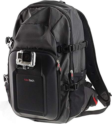Navitech action ruksak za kameru s integriranim remenom prsa - kompatibilan sa denverom AC-5000WMK4 Action Camera