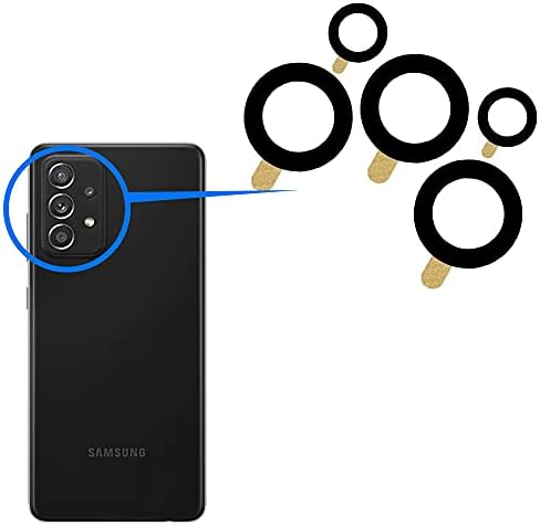 MMOBIEL zadnja kamera zamjena stakla sočiva kompatibilan sa Samsung Galaxy A52 5G / A52 4G / A72 / a52s - uklj. Dvostrani lepak, pinceta i tkanina
