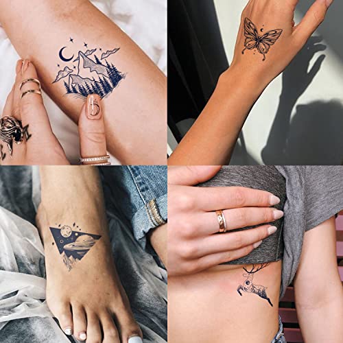 Ooopsiun polutrajne tetovaže za žene djevojke-realistične privremene tetovaže planinskog leptira