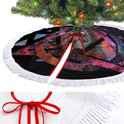 Galaxy Lion Ispiši božićnu suknju s tasselom za sretnu božićnu zabavu pod Xmas stablo