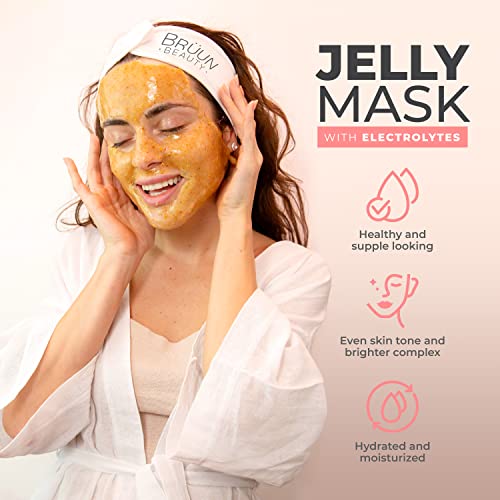 BRÜUN Peel-Off maska od želea od čajevca za njegu lica – tegla od gumene maske od 23 fl oz za 30 do 35 tretmana – hidratantna Gel maska za njegu kože Spa Set za muškarce, žene i odrasle