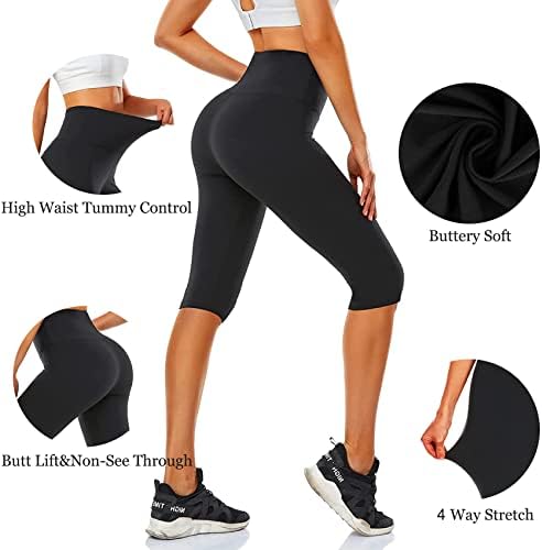 Ženske helanke do koljena-kapri pantalone visokog struka za žene Yoga Workout Vježba kratko ležerno ljeto