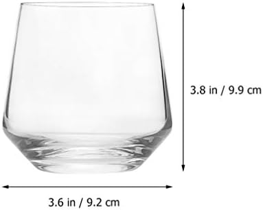 LuxShiny Clear Glass Clear naočale Čaše za staklene vode 8 kom Staklene šik prozirne čaše za kućne