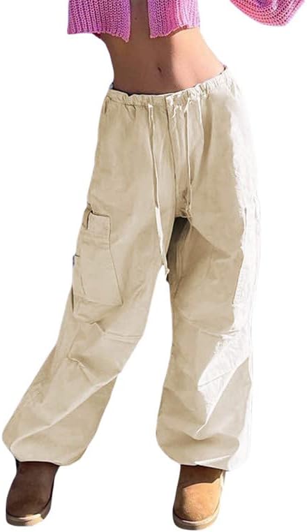Ženske baggy teretne hlače niski struk hip hop dukseci nacrtavaju navodne labave široke noge Hippie joggers pantalone