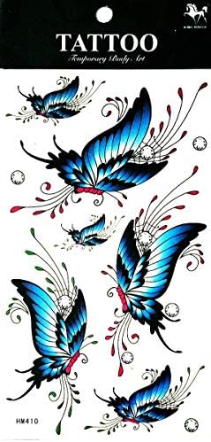 Nipitshop 1 lim plavi leptir muta privremena tetovaže naljepnica Vodootporna privremena za žene muškarci djevojke i dječake
