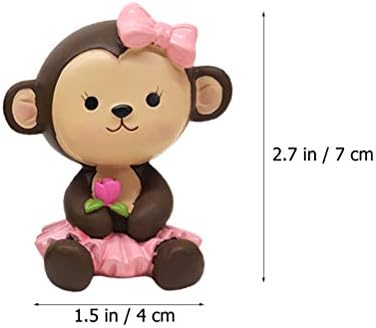 Rođendanski ukrasi za rođendan 2 komada Valentinovo Day Poklon par Monkey Modeli ukrasni ukras za torte