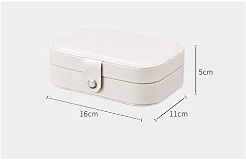 Prijenosni nakit kutija za odlaganje nakita Zaslon za putni nakit kutija kutija kopča kože patentni zatvarač (boja: a, veličina