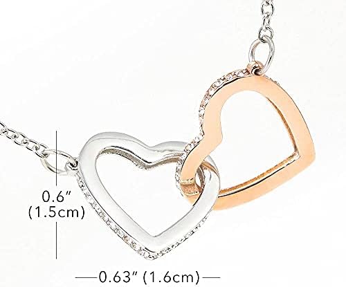 Ručno rađena ogrlica - ogrlica za žensku djevojku - Diplomski poklon za kćer - Diplomski ogrlica poklon za kćer - međusobno zaključavanje T1011 - Ogrlica nakit s poklon kutijom za rođendan godišnjica
