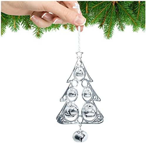Božićna metalna privjeska na privjescu u obliku drveća Božićno drvsko zvono Privjesak kreativno metalno zvono