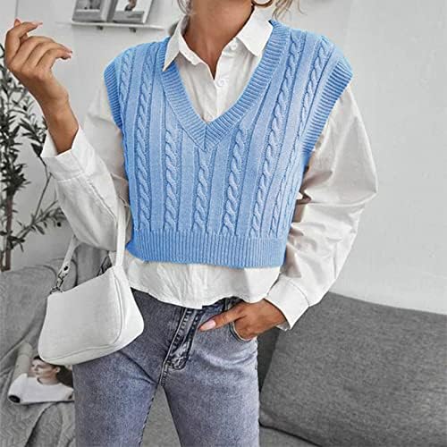 Dukseri za žene plus veličine Žene vrhovi praznični džemperi Slatka casual pulover košulja opružnih odjeća prsluk bez rukava