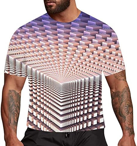 2023 Nova muška moda 3D tisak T košulje Smiješne grafike Uzorak CrewNeck Kratki rukav Tees TEE