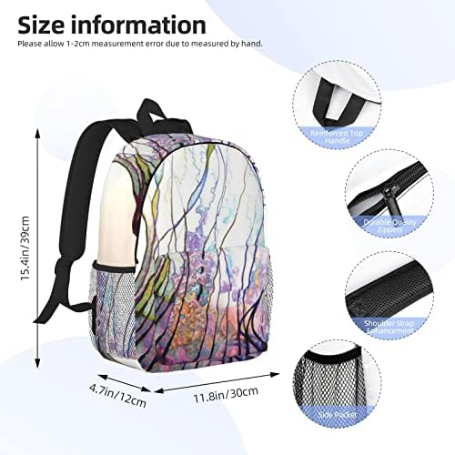 PSVOD ruksak za jellyfish, ruksak za laptop, muški i ženski ruksak za fakultet, pogodan za putovanja, rad i školu