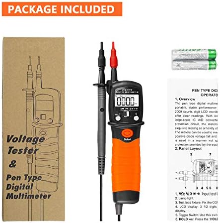 Digitalni olovci Multimeter AC DC 600V voltmetar, metarač otpora od 60M Ohm, sa pozadinskim zaslonom, test