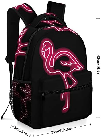 Pink Flamingo Neonski putni ruksaci Moda torba preko ramena lagana džepna dnevna torba za školski rad