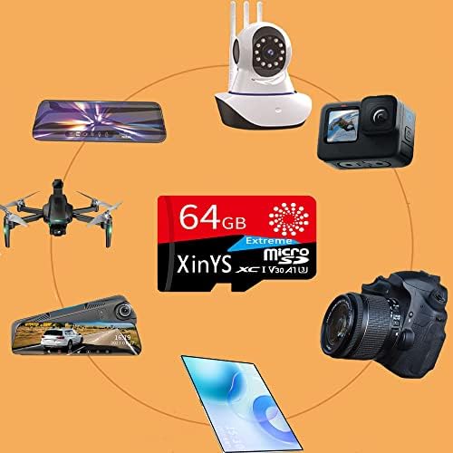 Xinys Micro SD kartica, 256GB 4k Video Pro, GoPro, nadzor, sigurnosna kamera, akciona kamera, Dron,