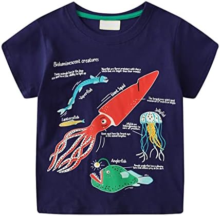 Dječački svemirski brod Osnovni morski život uzorak kratkih rukava majica dječje muške bebe srednje i