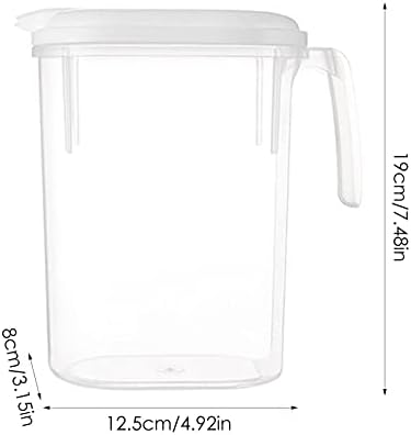 Pitcher Clear sa poklopcem, pilatom za vodu sa udobnom ručicom, sokom i ledenom čajnom pićem pisca,
