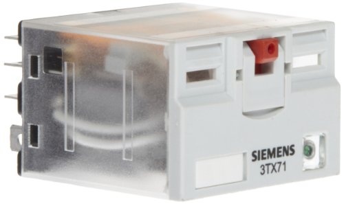 Siemens 3tx7117-5pc13 Premium utikač u releju, kvadratna baza, uska, mehanička Zastava, pritisak za testiranje, zaključavanje vrata, LED, 4pdt Kontakti, 15a kontaktna ocjena, napon zavojnice 24VAC