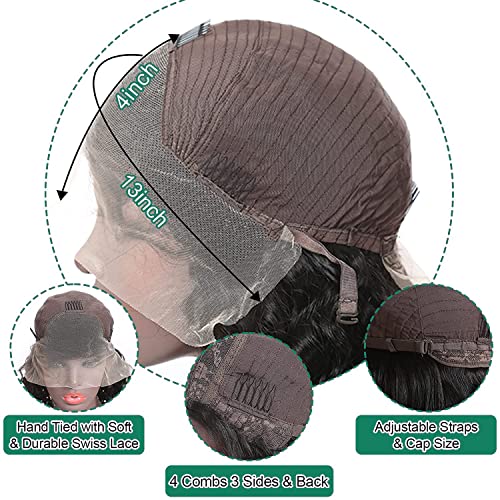 Douyin Body Wave Lace prednja perika ljudska kosa prethodno Počupana 13x4 HD prozirne čipkaste prednje