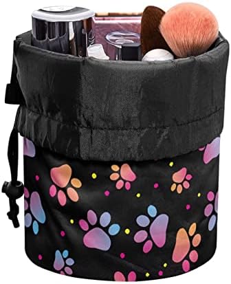 Poceacles Paw Paw Track Torba za šminku za žene, sklopivi prijenosni putni kozmetički košnjost, toaletne torbe za kante Organizator Skladišni džep