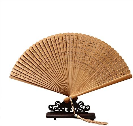 Lelelamp ručni ventilator mini bambus preklopni ventilator kineski stil šuplji drevni muškarci i žene